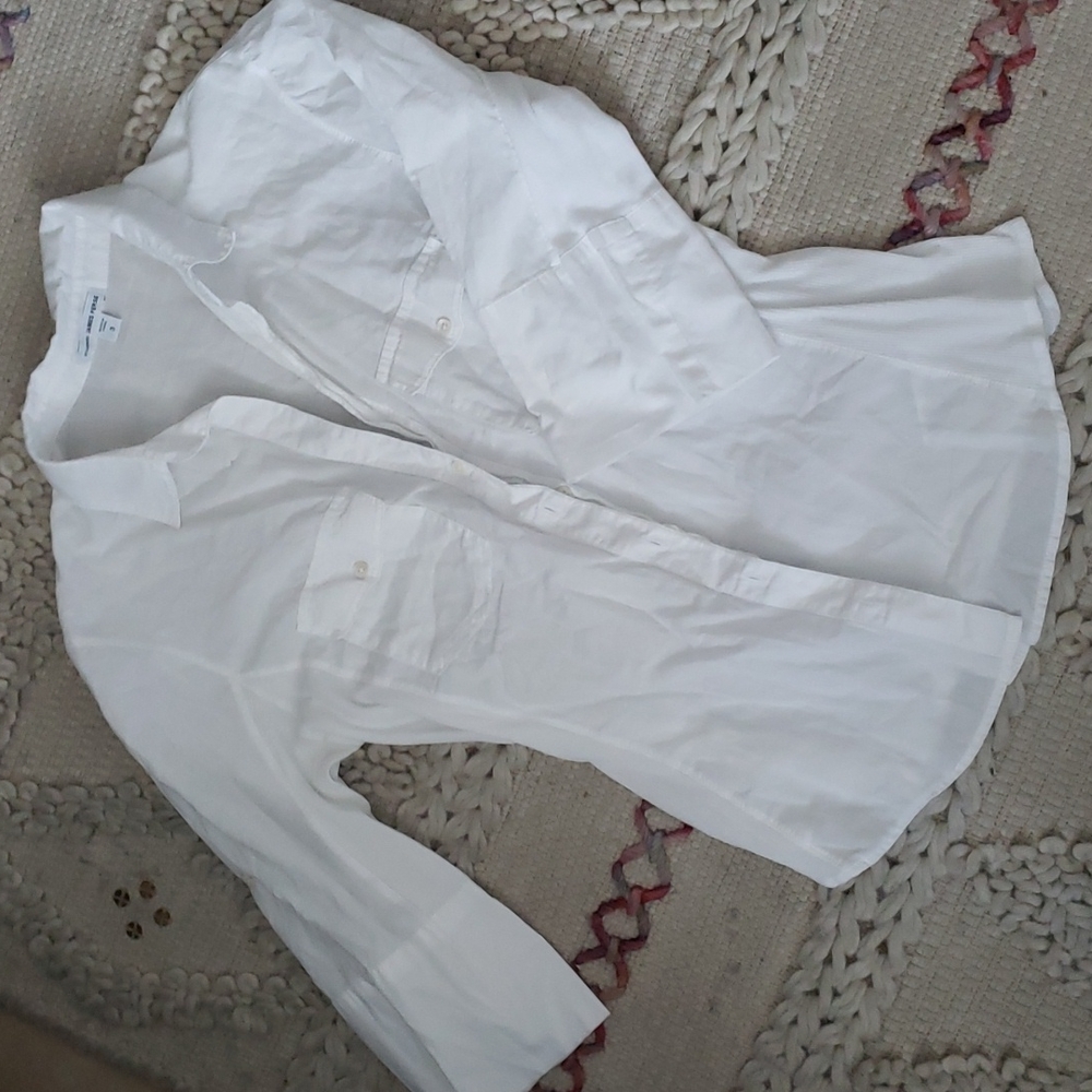 James Perse Crisp White Button-Down Shirt - Picture 6 of 15